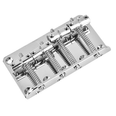 Imagem de HEEPDD Ponte do Baixo de Guitarra, Montagem de Ponte de Bass de 4 Cordas, de Bass de Estilo Vintage de 4 Cordas para String Elétrica Guitar 3, Precision Nan (Prata)