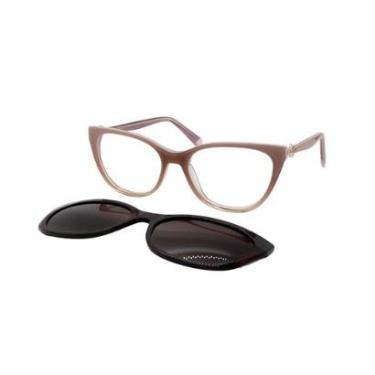 Imagem de Armação De Óculos Ana Hickmann Vivi 5 K02 Rosa Brilho-Feminino