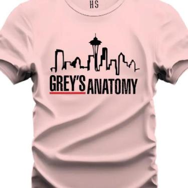 Imagem de Camiseta Greys Anatomy Personalizada Tecido Premium 30,1 - Hs, Rosa, M