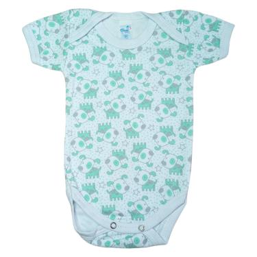 Imagem de Body Bebê Manga Curta Estampado Dogs Verde - Bruno Baby