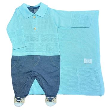 Imagem de Saída de Maternidade Bebê Benjamin Azul RN - Fofinho