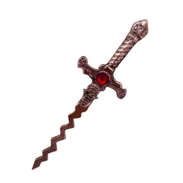 Imagem de Adaga em Metal Iansã Cobre Velho 16,5 cm Pedra Vermelha