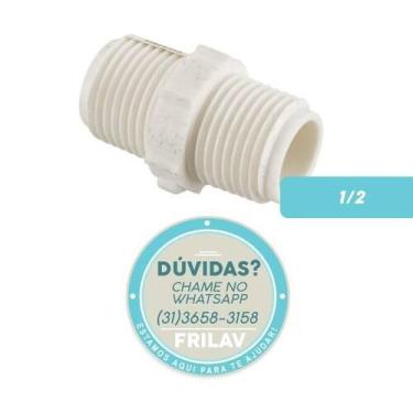 Imagem de Niple de PVC Roscável 1/2" - Conector de União para Instalações de Águ