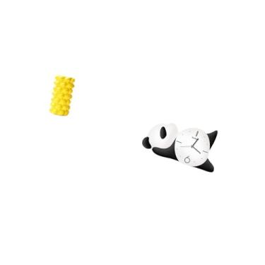 Imagem de Fenteer Vaso de Porcelana para Flores E Relógio de Parede em Formato de Panda, Decoração Moderna E Fofa para Sala de Estar, Enfeite de Mesa, Recipiente para P