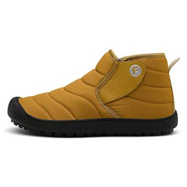 Imagem de Bigfanshu Botas femininas outono e inverno algodão leve macio inferior quente tênis casual corrida impermeável neve, Cáqui, 46 M EU