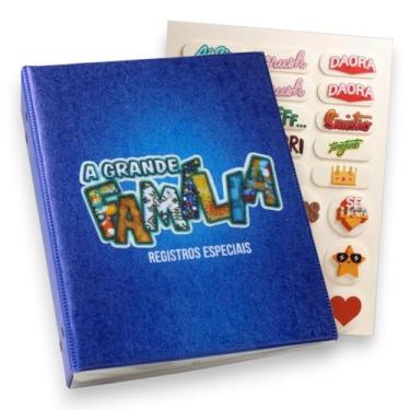 Imagem de Álbum 500 Fotos 10x15 A Grande Família Azul com adesivos