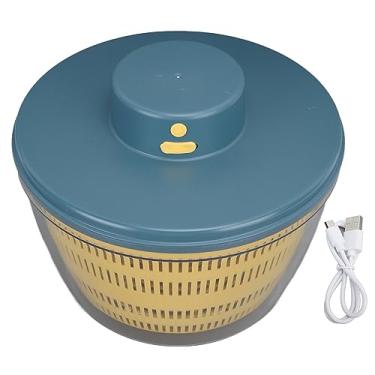 Imagem de Máquina de lavar vegetais, eficiente, confiável, multifuncional, durável, secador giratório de frutas para cozinha doméstica (azul)