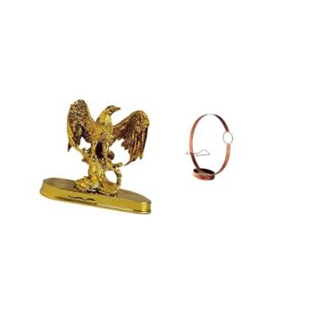 Imagem de Fenteer Escultura de Arte Moderna com Suporte de Garrafa de Vinho de Ferro, Estátua de Animal de Resina para Decoração de Armário, Mesa de Escritório, Sala de