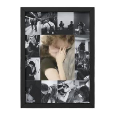 Imagem de Moldura Para Fotos De Casais | Capacidade Para Até 13 Fotografias | Tamanho A4 Com Moldura E Painel AcríLico(Preto - P&B)