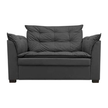 Imagem de Sofá Dandara 2 Lugares Suede Compacto Estofado Confortável Suede Diver