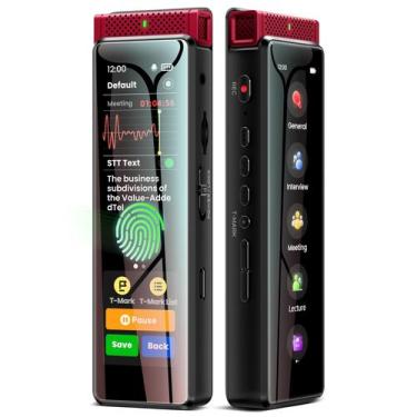 Imagem de Gravador de voz digital Innioasis R1 128GB com reprodução vermelha