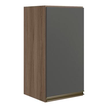 Imagem de Armario Aereo 1 Porta Mdf 35 Cm Kali 16089 Carvalho Toq Chumbo Nicioli Carvalho Toq Chumbo