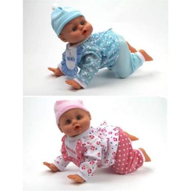 Imagem de Brinquedo Boneca Bebê  Engatinha  Emite Som E Movimentos - Toy King