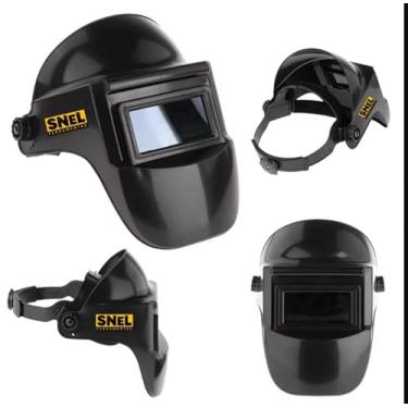 Imagem de Máscara De Solda Fixa Profissional Com Visor Reforçado Resistente Calor Soldagem Soldadores Mig Tig Mma Plástico Cor Preto Snel Ferramentas