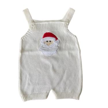 Imagem de Jardineira Romper Natal Papai Noel Off White