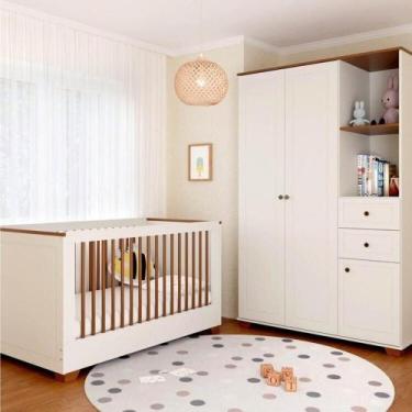 Imagem de Quarto de Bebê Completo Berço Evolutivo e Guarda-roupa Ananda Casatema