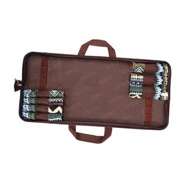 Imagem de IEUDNS Bolsa Organizadora para Garfos de Churrasco, Porta-utensílios para Assar, Estojo para Transporte de Acessórios Domésticos, Organizador de Espetos para, Segure 7 Garfos