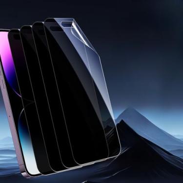Imagem de 2 peças de filtro de privacidade TPU hidrogel película macia para iPhone 17 Pro protetor de tela de clareza de alta definição para iPhone 17 Pro, ajuste perfeito, resistente a arranhões