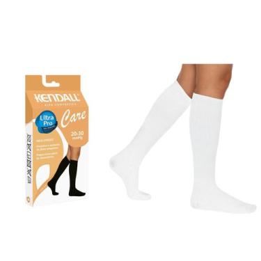 Imagem de Meia de Compressão Kendall Care 3/4 20-30mmHg 3113 Branco - GG, Branco
