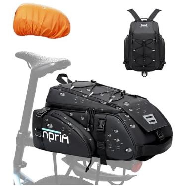 Imagem de Bolsa refletiva de 19L para bicicletas, bolsa traseira impermeável de grande capacidade, com capa de chuva, acessórios para bicicleta eletrônica, armazenamento de cesta, alça transversal, ombro