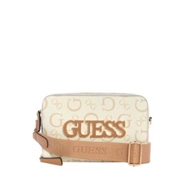 Imagem de GUESS Bolsa tiracolo feminina com zíper e logotipo Shaela Factory