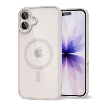 Imagem de oakxco Capa magnética transparente para iPhone 17 compatível com Magsafe, capa protetora de TPU (poliuretano termoplástico) transparente, não amarelada, à prova de choque e capa de telefone de