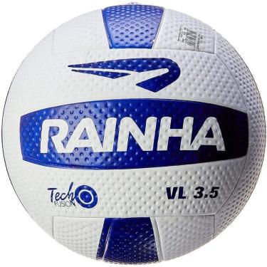Imagem de Bola de Vôlei Rainha VL 3.5 - Branca e Azul-Unissex