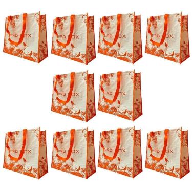 Imagem de Bolsa Ecobag Retornavel Kit 10 Uni Compras Mercado Shopping