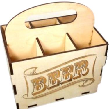 Imagem de Porta Garrafa Mdf 6 Lugares Suporte Cerveja