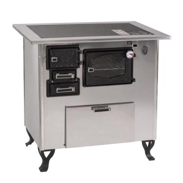 Imagem de Fogão A Lenha C/forninho C/cx Dir Inox Vidro Cer Nº2