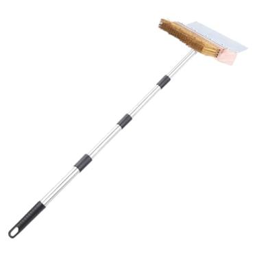 Imagem de IEUDNS Escova de Limpeza para Forno de Pizza com Escova de Arame de Cobre para Grelha, Acessório Profissional para Restaurantes, Haste de aço Inoxidável Resi, 1,6 m