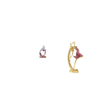 Imagem de Fenteer Estátua de Resina de Bailarina, Figura Decorativa, Peça Colecionável para Quarto, Gaveta, Escritório, Loja, Estante, Presente para Ou Admiradora