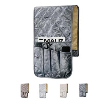 Imagem de YUEDOUBAN Suporte de controle remoto para sofá, organizador de apoio de braço reclinável, impermeável, antiderrapante, com 5 bolsos para celular, TV, revista, tablet, vidro preto