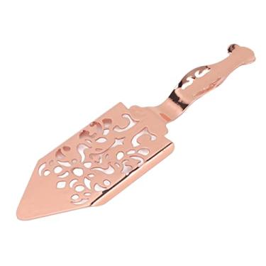 Imagem de Mingzhe Colher Vintage de Aço Inoxidável, Coquetel de Absinto, Copo de Vidro, Filtro para Beber, para Bar Doméstico (Ouro rosa)