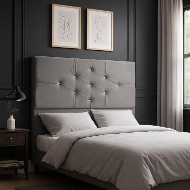 Imagem de Cabeceira Cama Box Queen 195 Cm Camboriú Cinza