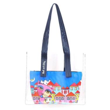 Imagem de Bolsa Transparente de Praia e Compras Owl And City Biggdesign, Multico