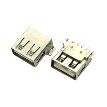 Imagem de 5 peças usb tipo a porta padrão fêmea conectores de solda conector pcb