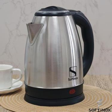 Imagem de Chaleira Elétrica Inox 1.8L Portátil  Fervedor de Água Rápido 127V ou 