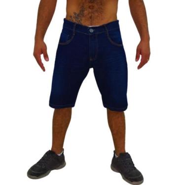 Imagem de Bermuda Jeans Com Lycra Elastano Lavagem Escura - TITAN PREMIUM, Jeans