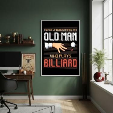 Imagem de Quadro Decorativo De Humor De Sinuca-70x50cm Mold Branca - Quadros On-