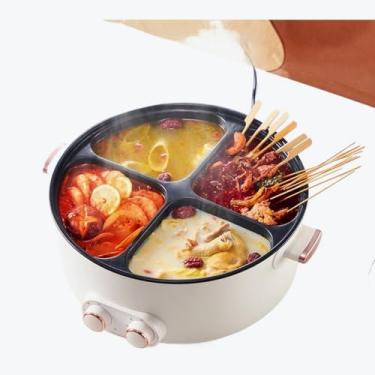 Imagem de Panela de Arroz，Panela de Arroz Eletrica 220v，úNica Dupla Camada，VáRios Tamanhos Podem Ser Escolhidos，Ideal para RefeiçõEs de 1 A 4 Pessoas(4 compartimentos-34cm-1 camada)