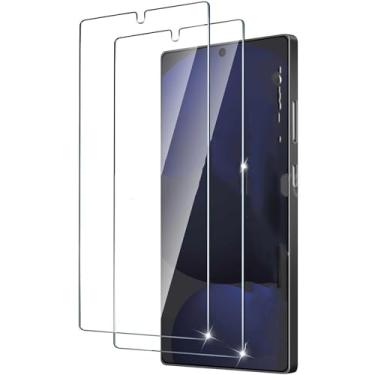 Imagem de Vidro temperado de 2 Pcs, para Samsung Galaxy S25 Ultra, Filme Protetor de Tela com Desbloqueio de Impressão Digital