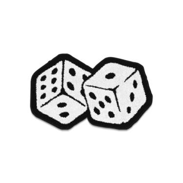 Imagem de scoseptzy Tapete de banho de dados, tapete de microfibra de banho macio, tapetes de área retrô estéticos exclusivos, tapete de banheiro antiderrapante absorvente (50 x 80 cm, dados brancos 3)