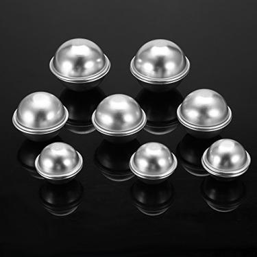 Imagem de HEEPDD Moldes de Bomba de Banho de Metal, Panelas de Muffin e Cupcake Ferramentas de Fabricação para Sabonetes Artesanais, Velas, Sorvete, Filme de Oxidação Durável, Fácil Desmoldagem, Higiênico,