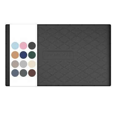 Imagem de URMONA Tapete embaixo da pia para cozinha, impermeável, 48 x 30 cm, tapete de silicone embaixo da pia para organizador de prateleiras, protetor de pia de armário, forro embaixo da pia para cozinha