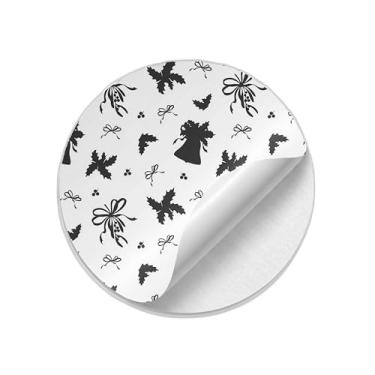 Imagem de Adesivos Redondos Natalinos 25 Unidades Com Estampa de Sinos - Tamanho 30x30cm