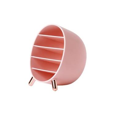 Imagem de Dioche Organizador de Armazenamento de Maquiagem, Caixa Cosmética de Grande Capacidade Com Chanfro de Boca Larga de 35 Graus para Batom Sombra de Olho Brilho Labial (PINK)