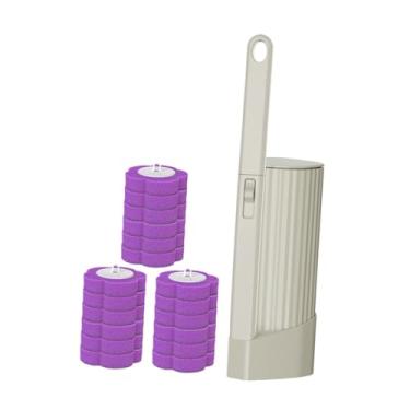 Imagem de Ｂｅｓｇａ Escova de Vaso Sanitário Sem Furos, Acessórios para Limpeza de Vasos Sanitários, Escovas para Limpeza de Vasos Sanitários, para Casa, Banheiro E Hotel, Roxo, Tamanho real