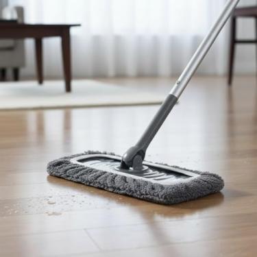 Imagem de Almofadas de esfregão de substituição, panos reutilizáveis para limpar pisos ou janelas, 25,4 x 11,5 cm (cinza)