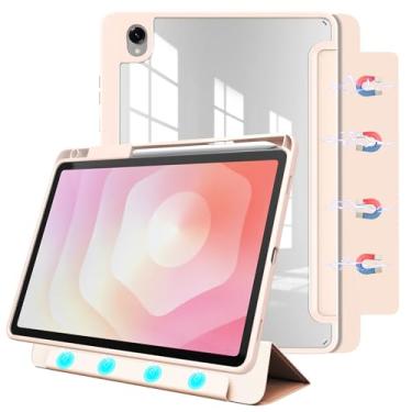 Imagem de E NET-CASE Capa magnética destacável para Samsung Galaxy Tab S11 2025 de 11 polegadas (SM-X736B/SM-X730), luz traseira ultratransparente, à prova de arranhões, fácil de retirar e conectar, hibernar